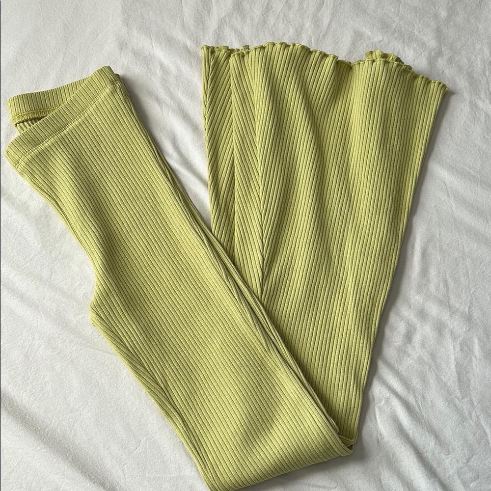 Aerie ribbed flare pants